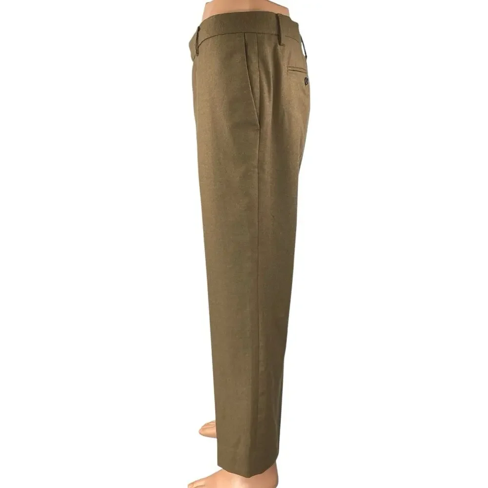 Banana Republic 100% Wool Men's Brown Straight Tapered Trousers Dress Pants 36